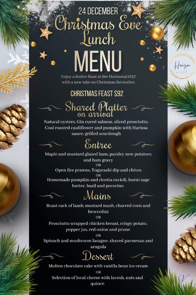 Christmas Eve Lunch New Menu